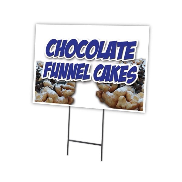 Chocolate Funnel Cakes Yard & Stake outdoor plastic coroplast window, C-2436 Chocolate Funnel Cakes